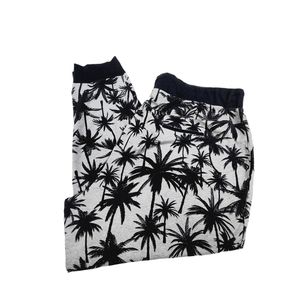 Cato Womens 26 / 28‎ Black & Gray Palm Tree Pants - NWT